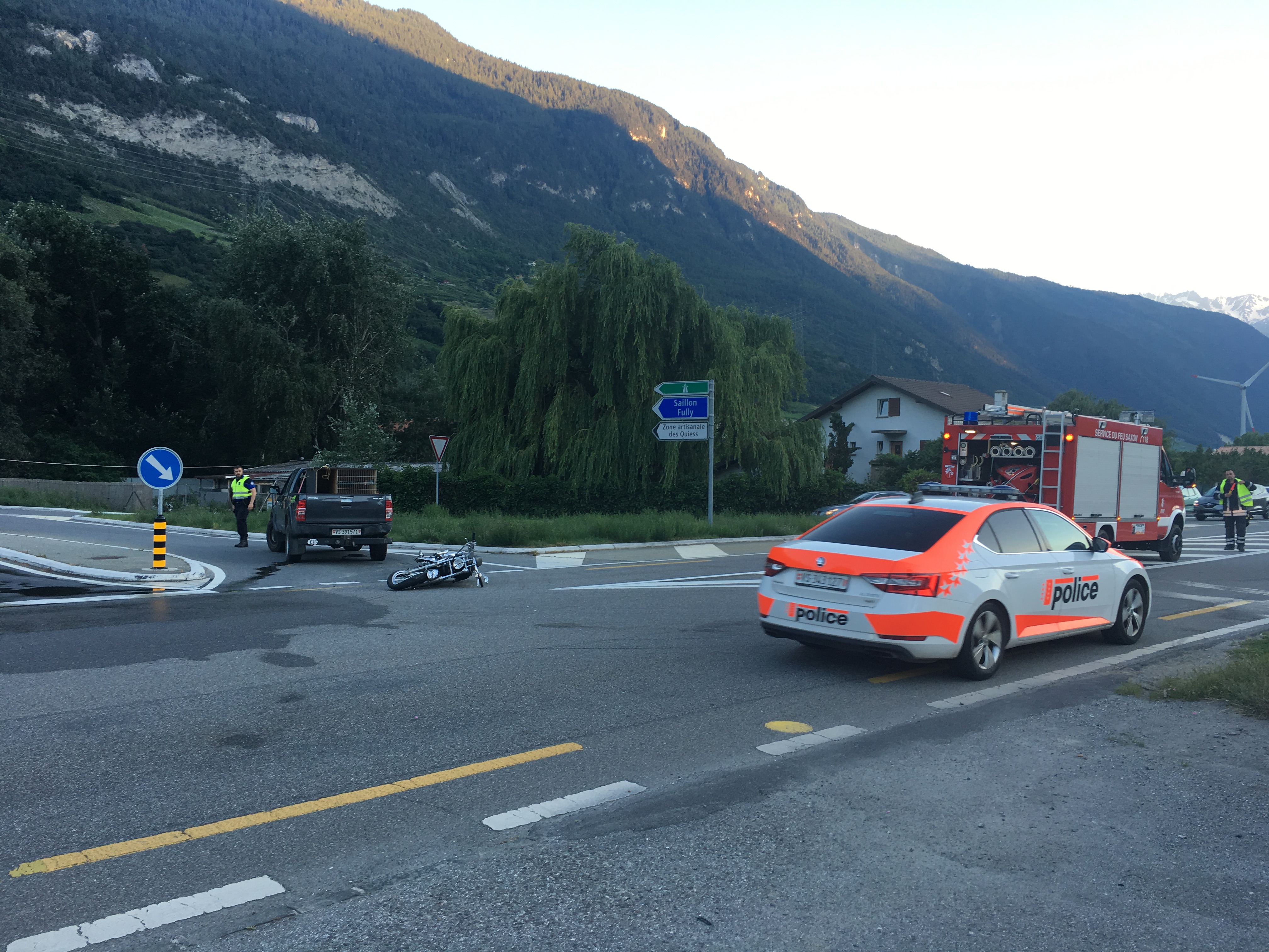 Un motard a été grièvement blessé hier soir à Saxon